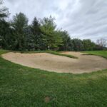 Buffer Park Golf Course Indianapolis, IN Par 3 golf course view for the ground overlooking a bunker.